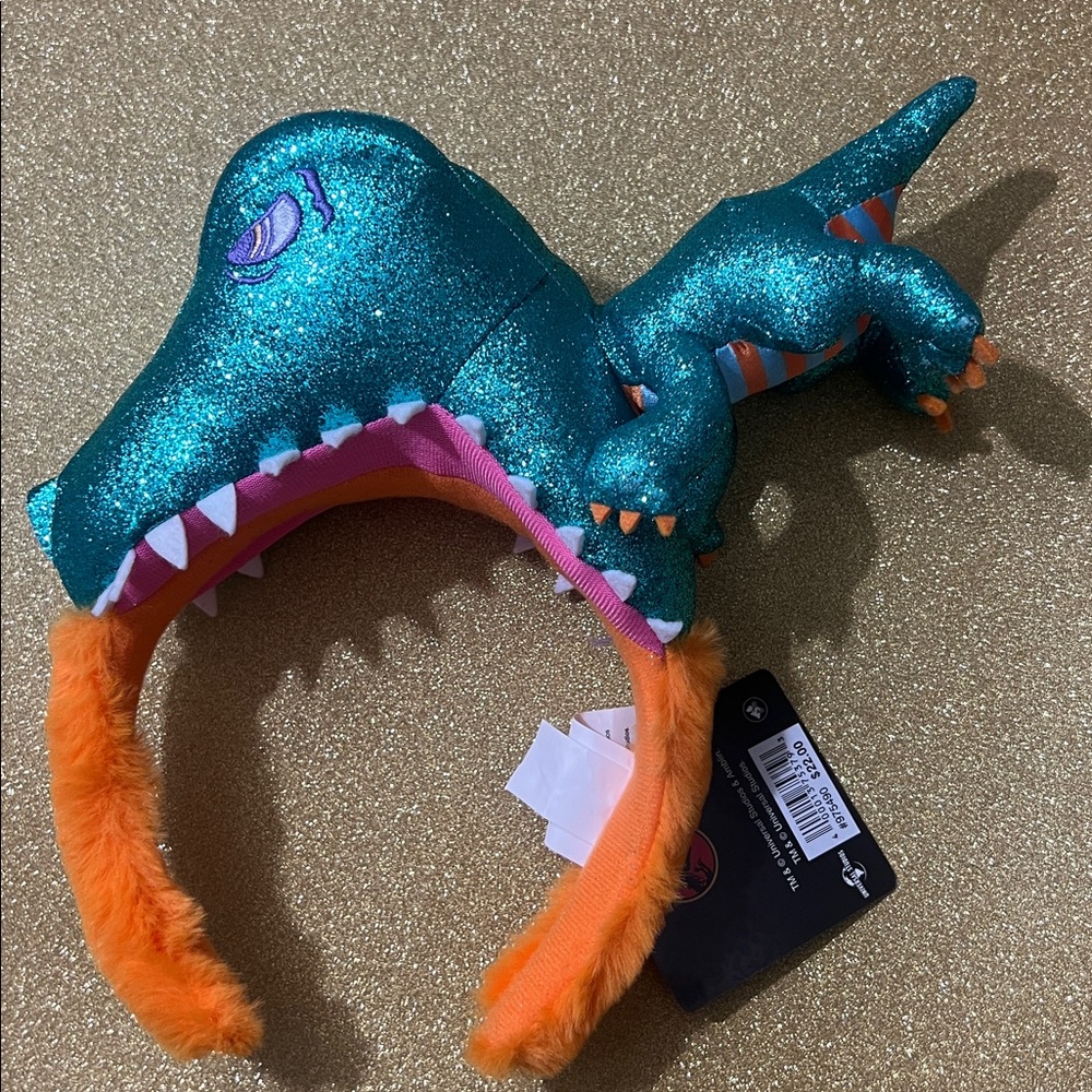 Brand New Universal Studios Jurassic Park Sparkly Dinosaur Headband
